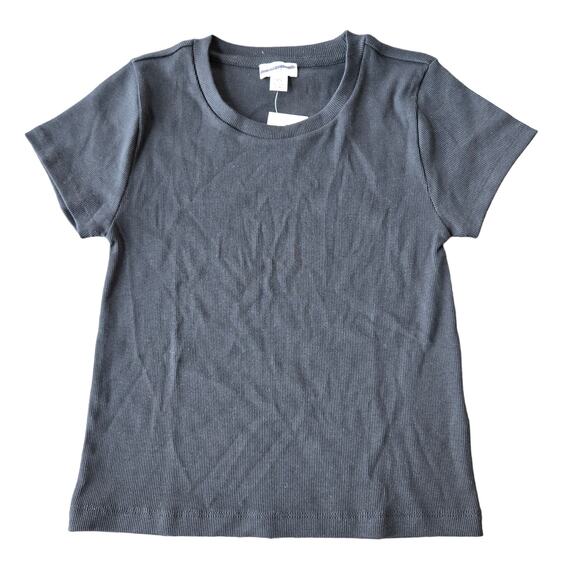 J. Crew Factory Crewneck Cropped Ribbed Tee Size XS NWT - Picture 2 of 6